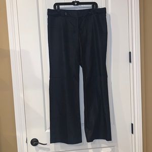 Navy (denim appearance) wide leg trousers